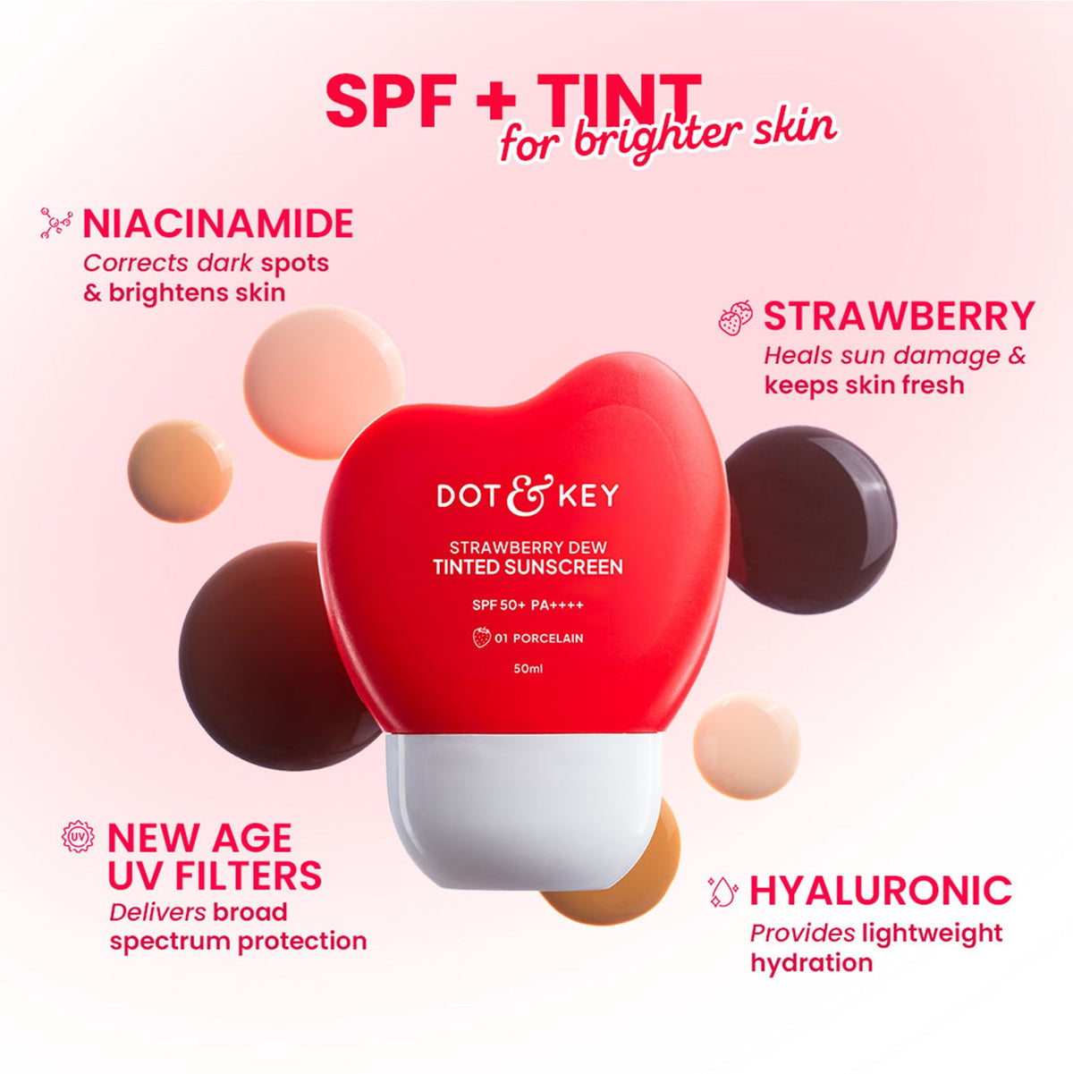 【Dot & Key】 Strawberry + Cocoa Sun-kissed Duo｜ストロベリー ＋ ココア サンキスト デュオ｜50ml＋4g