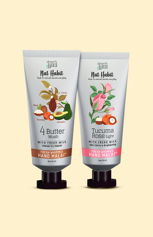 4 Butter & Tucuma Rose Hand Malai 30ml × 2