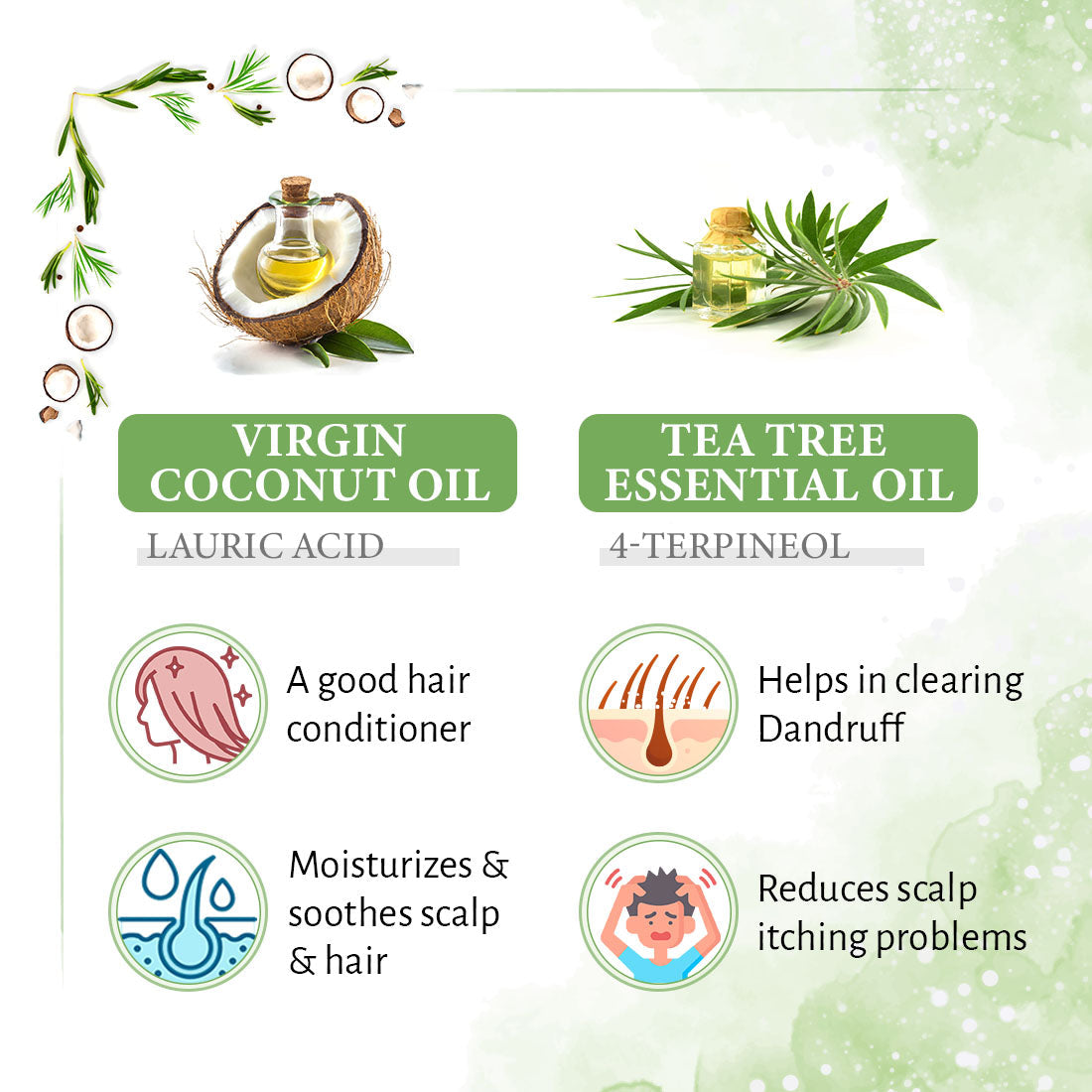 Rosemary Hair Growth Treatment Kit for Dry Hair- Rosemary Hair Serum, Hair Oil, Shampoo, Water Mist to Reduce Itching, Oiliness, Flakes & Hair Fall 630ml
