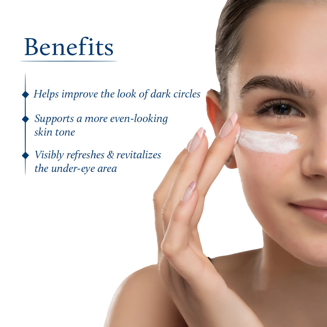 Niacinamide Under Eye Cream for Dark Circles with Papaya & Potato Starch | (18 Herbs, 15g) (Women) 15g