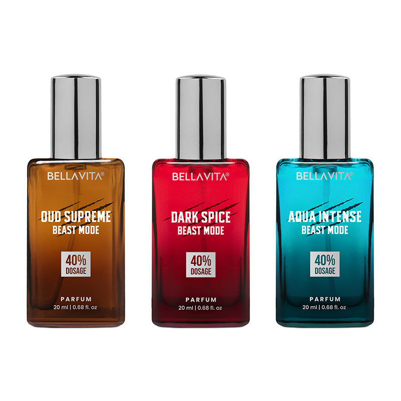 Beast Mode Perfume Gift Set for Men | 12 hr+ long lasting | 3 x 20ml 20ml