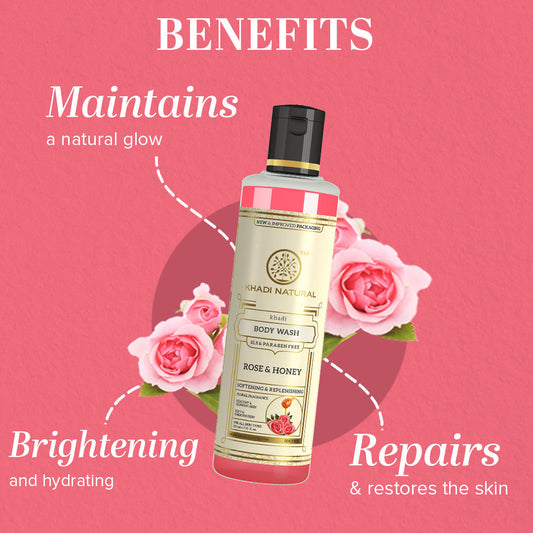 Rose & Honey Body Wash SLS & Paraben Free 210ml