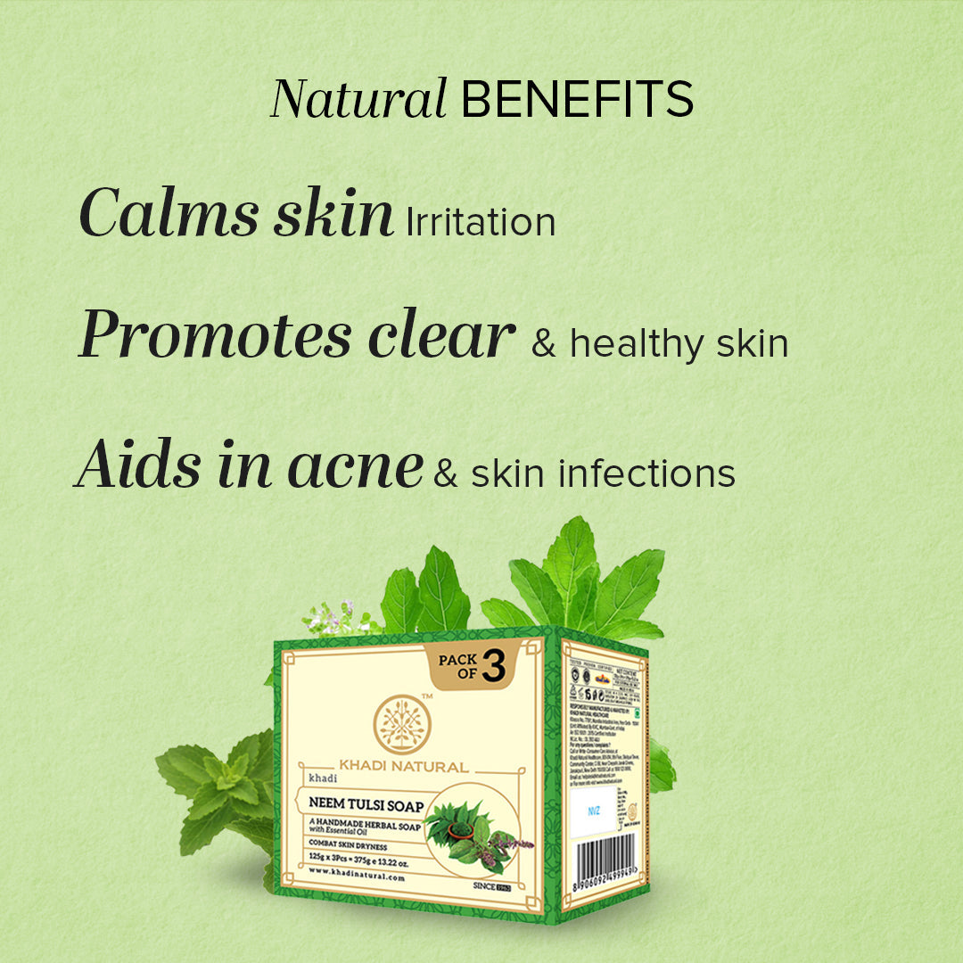 Herbal Neem Tulsi Soap Combo Pack Of 3 125gm Each