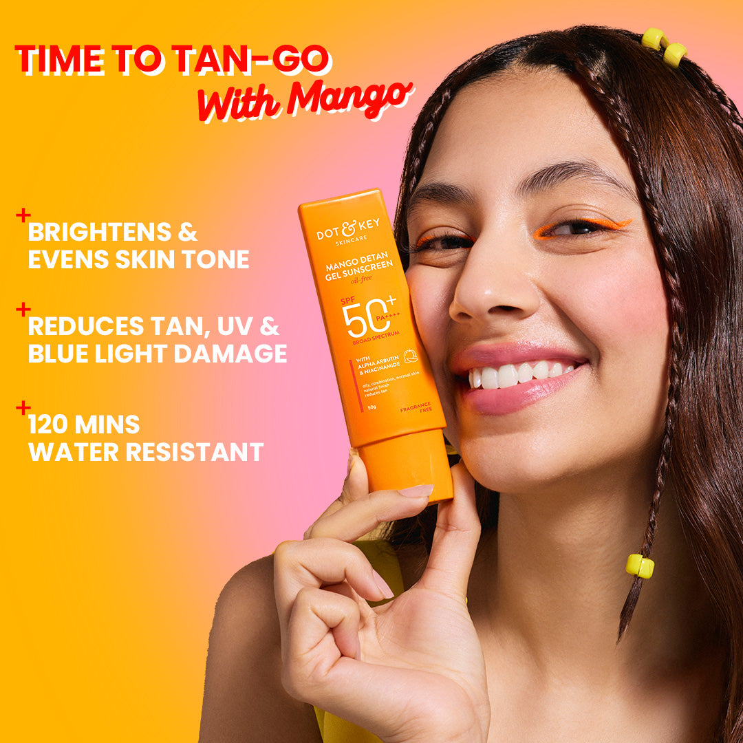 Mango Detan Sunscreen, In-Vivo Tested SPF 50+ PA++++ 50g