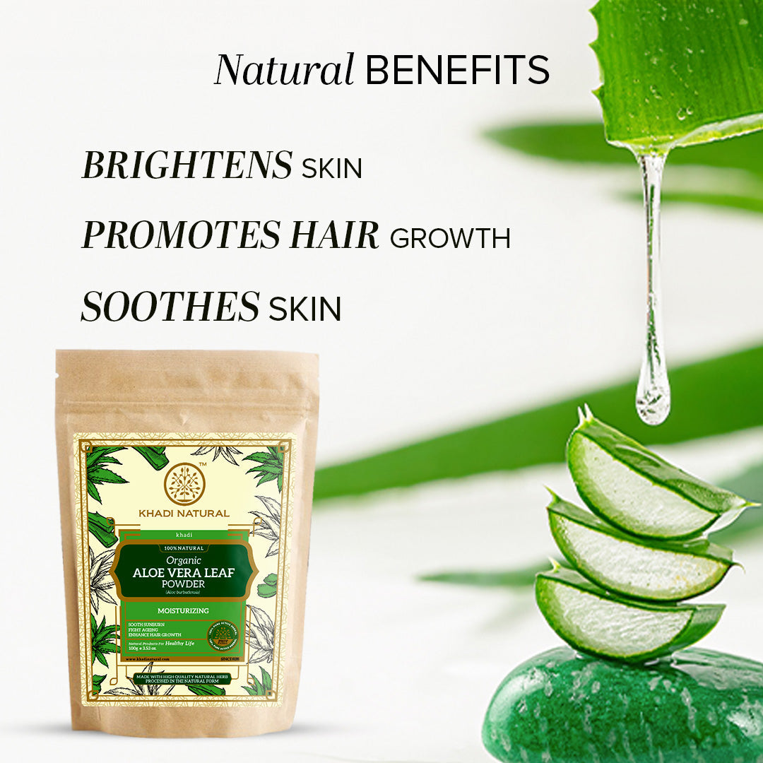 Organic Aloe Vera Leaf Powder For Hair Care- 100% Natural 100gm