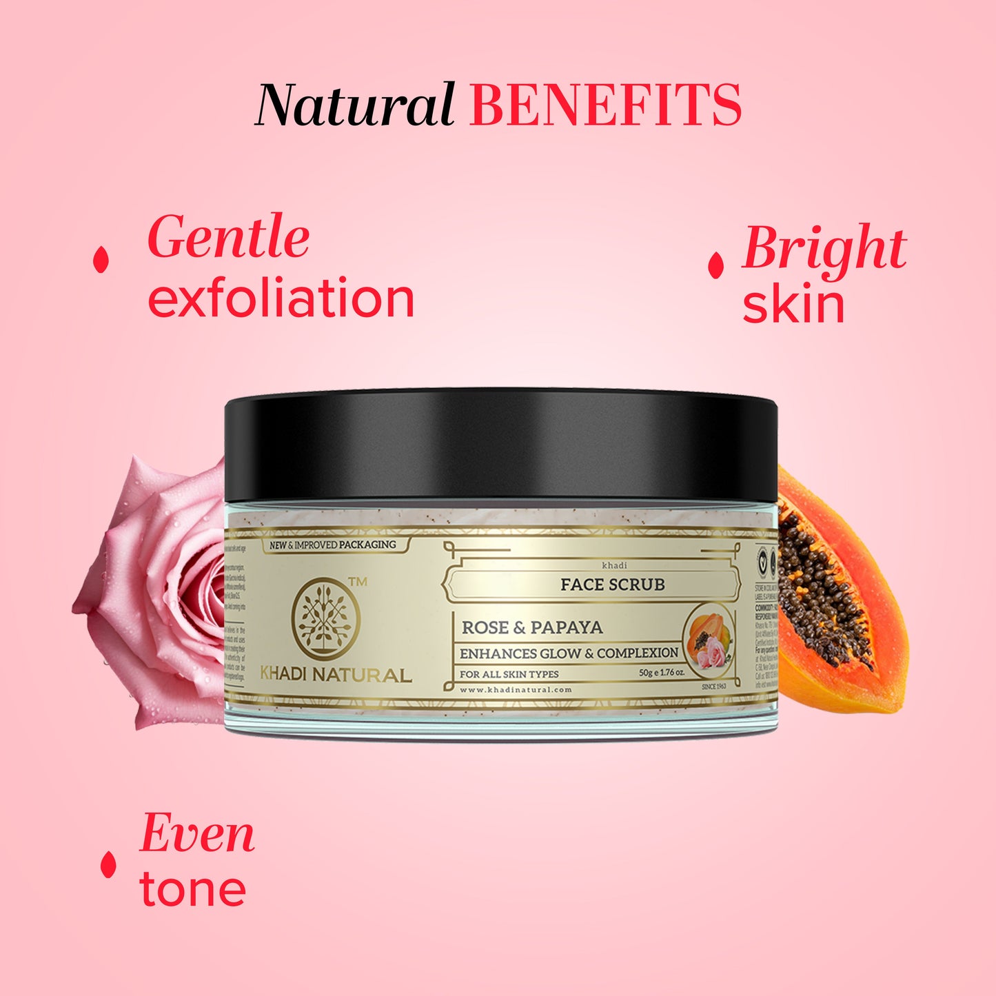 Rose & Papaya Face Scrub 50gm