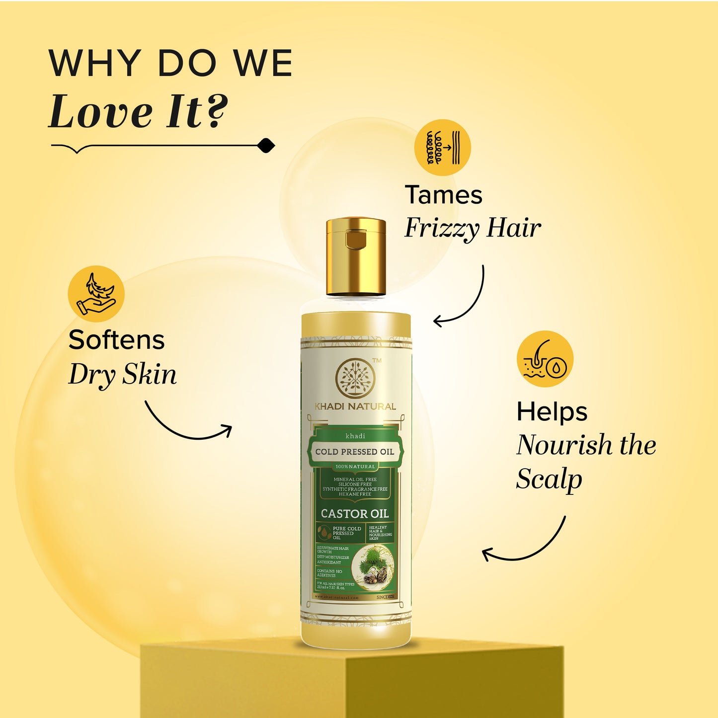 Castor Cold Pressed Oil - 100% Natural 210ml