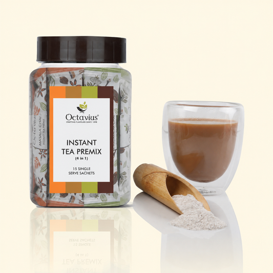 【Octavius】 4 in 1 Instant Premix - Indian Masala, Ginger,Cardamom, Coffee 20 Sachets (Clear Pack)｜4 in 1 インスタント プレミックス - Indian Masala, ジンジャー,カルダモン, Coffee 20 Sachets (Clear パック)｜20sachets