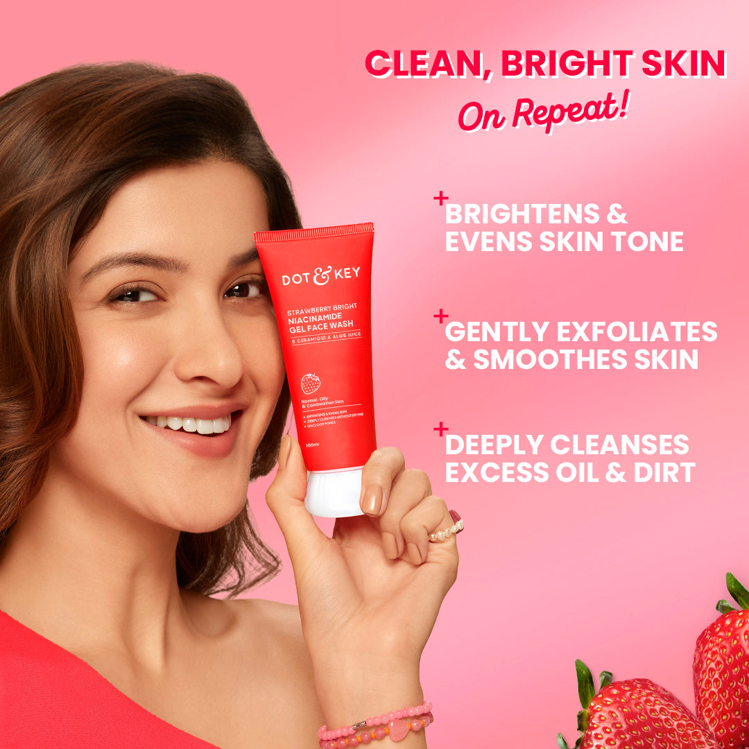 Strawberry Bright Niacinamide Gel Face Wash 100ml
