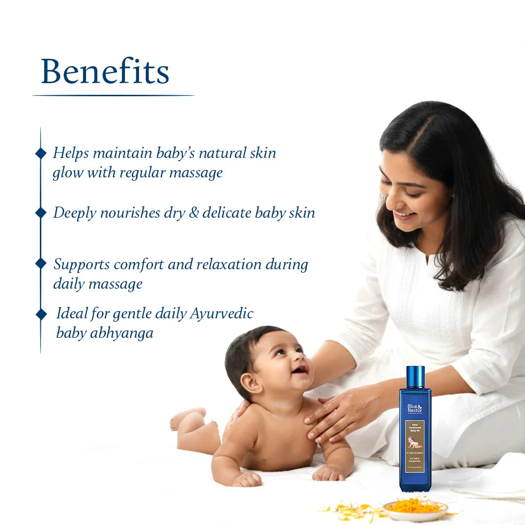 Kumkumadi Baby Body Oil with Organic Ghee for Glowing Skin(17 herbs) 200ml