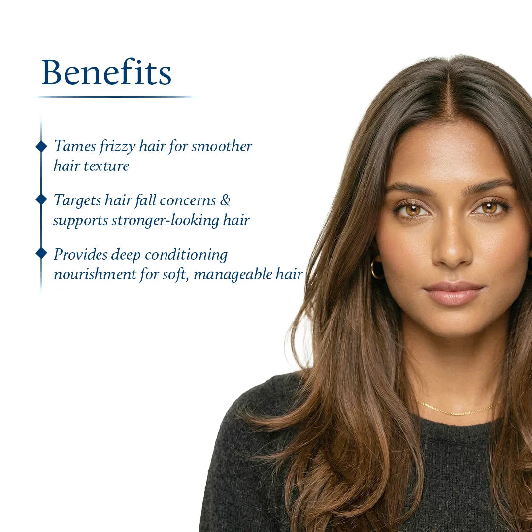 Green Tea Hair Mask for Frizzy Hair with Plant Based Biotin (13 herbs, 200g) 200g