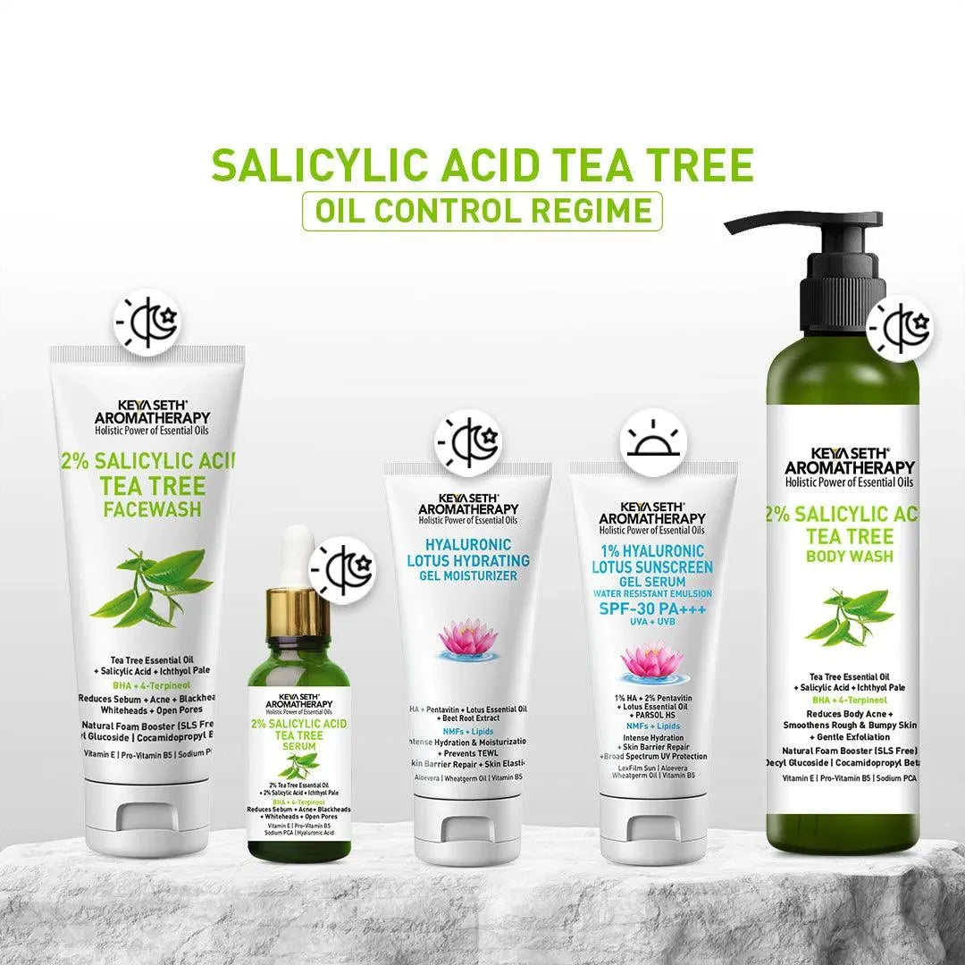 2% Salicylic Acid Tea Tree Serum, BHA + Terpineol, Acne, Blemishes, Blackheads, Whiteheads & Open Pores, Ichthyol Pale, Hyaluronic Acid, Vitamin E B5 30ml