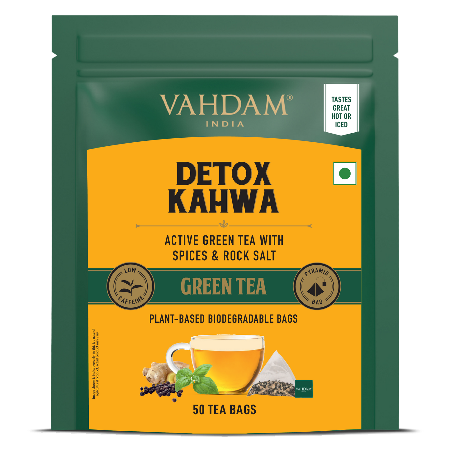 Detox Kahwa Green Tea, 50 Count 50 Count