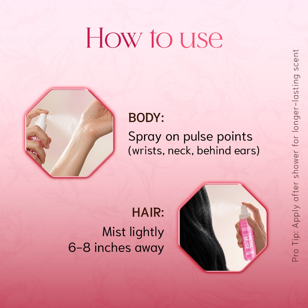 Morning Light Floral Hair & Body Mist Refreshing Peony Fragrance 100ml