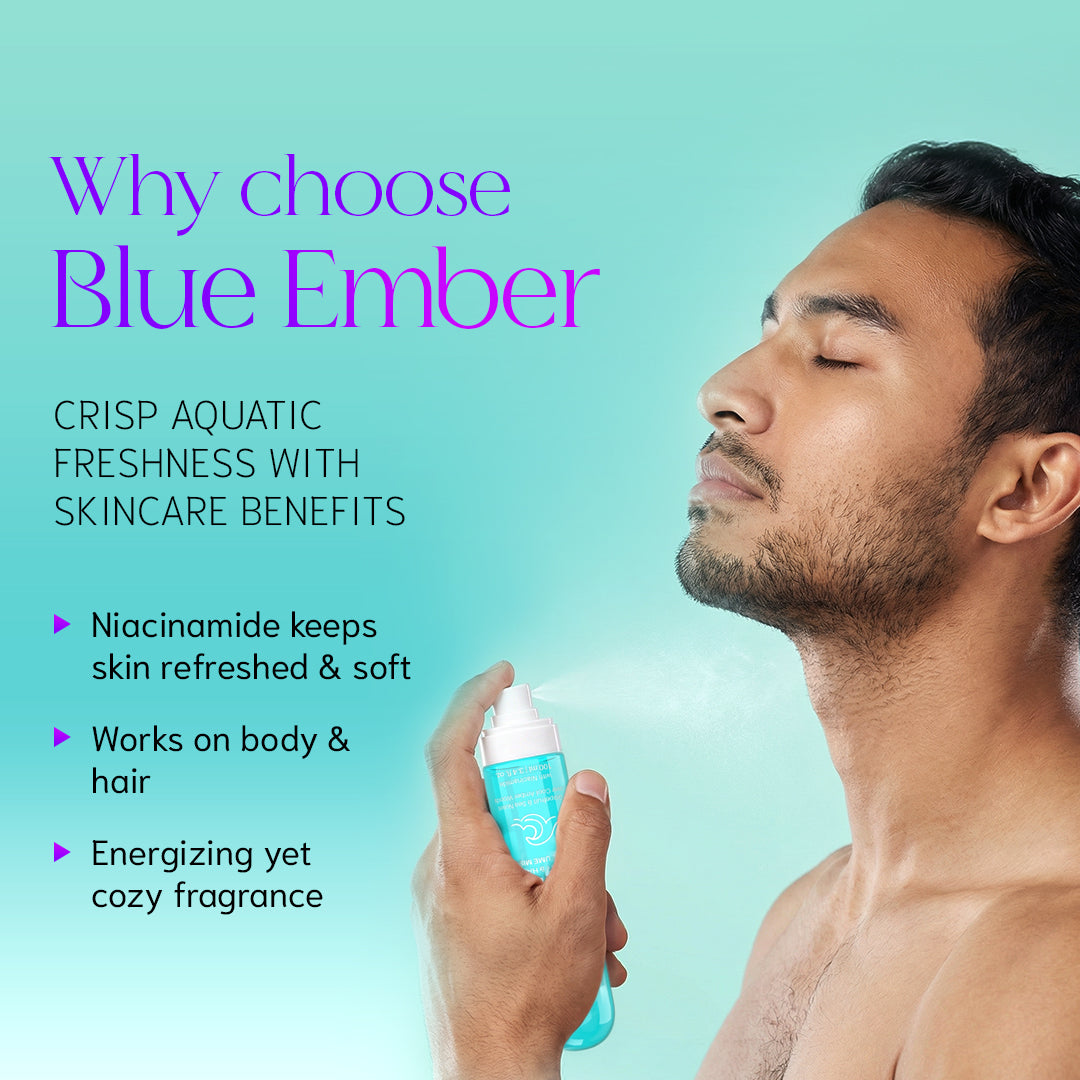 Blue Ember Hair & Body Perfume Mist Refreshing Grapefruit & Sea Scent 100ml