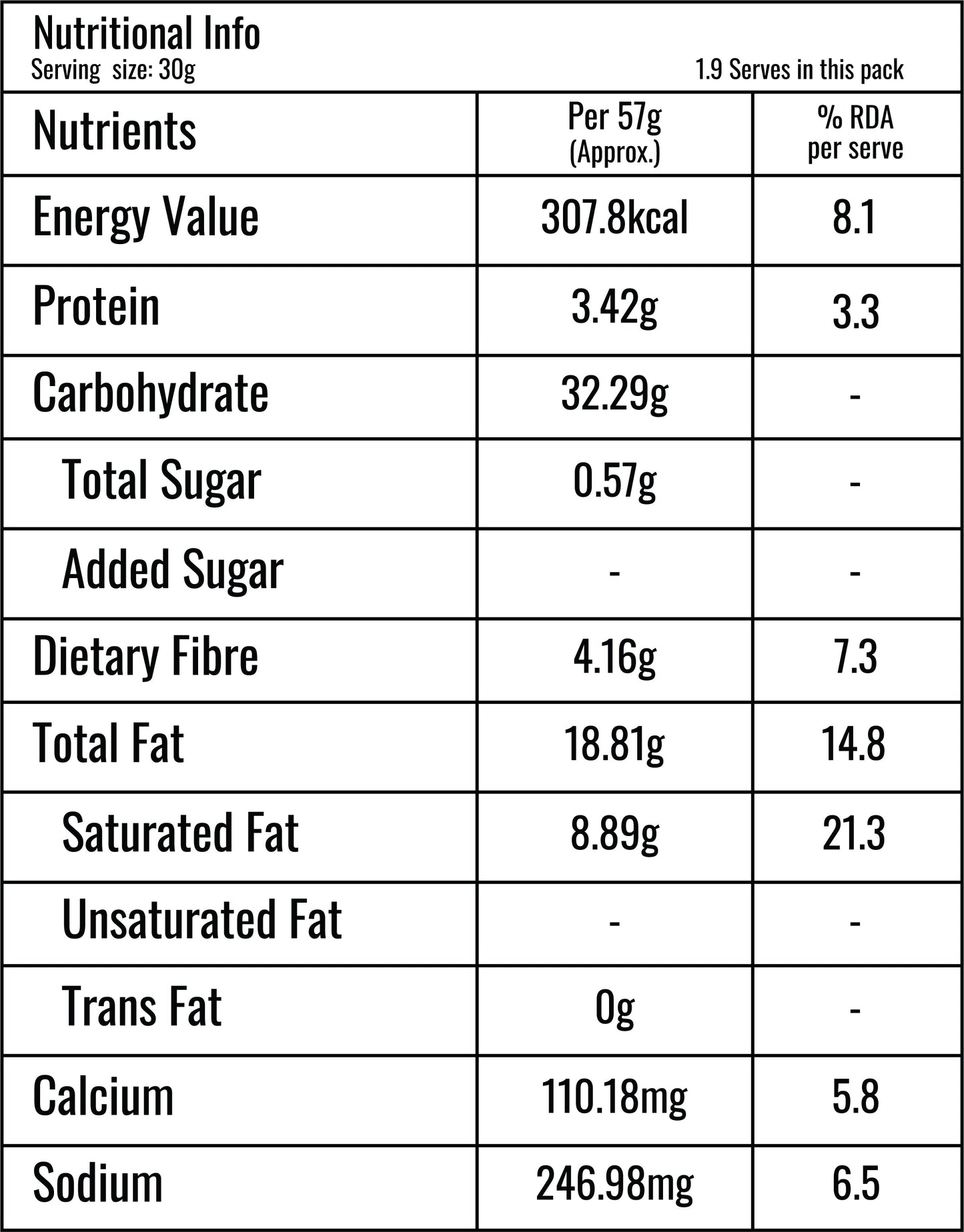 Desi Masala Ragi Chips 57g