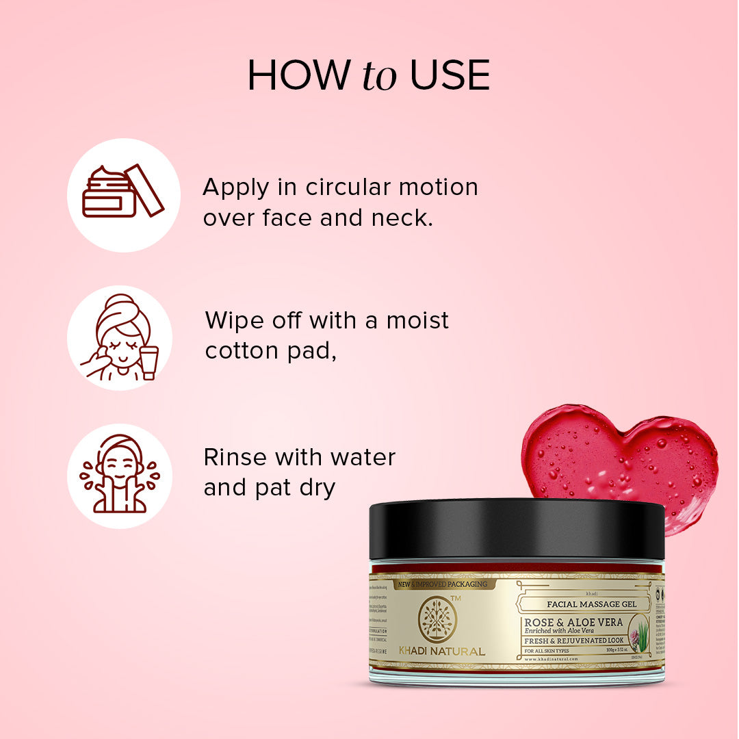 Rose Aloe Vera Face Massage Gel Combo Pack Of 2 100gm Each