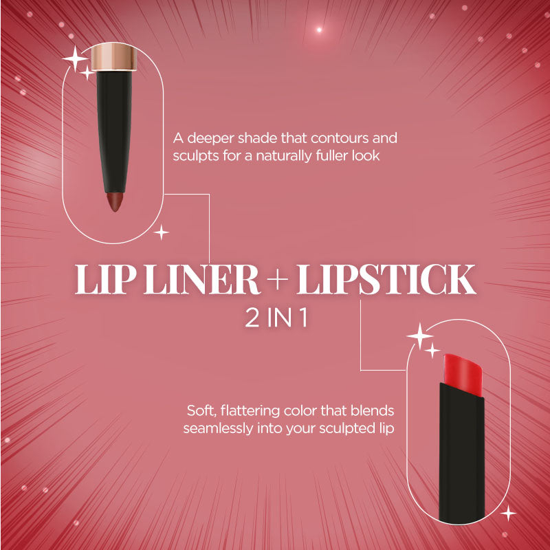 TWIN FLAME- LIPSTICK & LIP LINER DUO