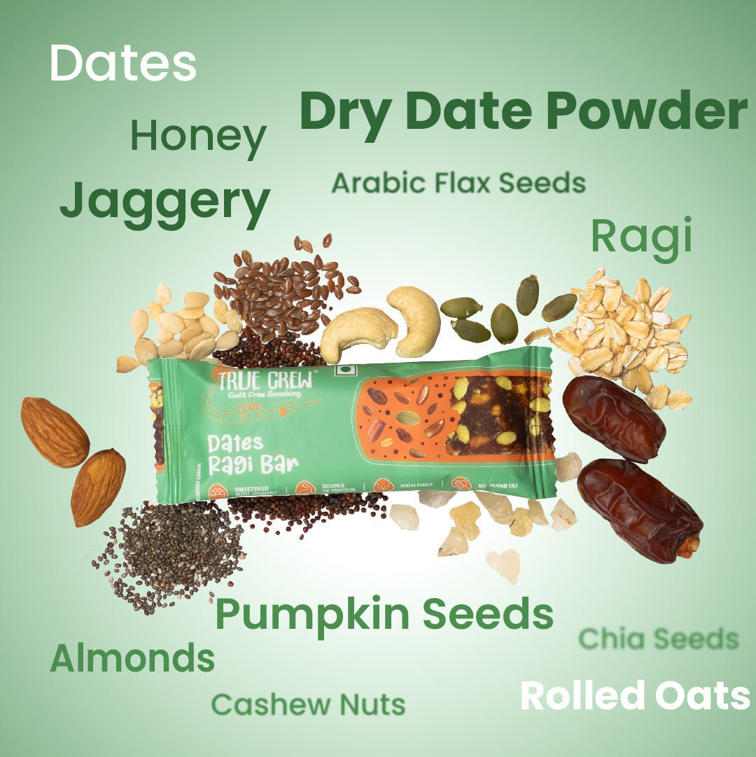 TRUE CREW - Dates Ragi Bar, 25 g 25g