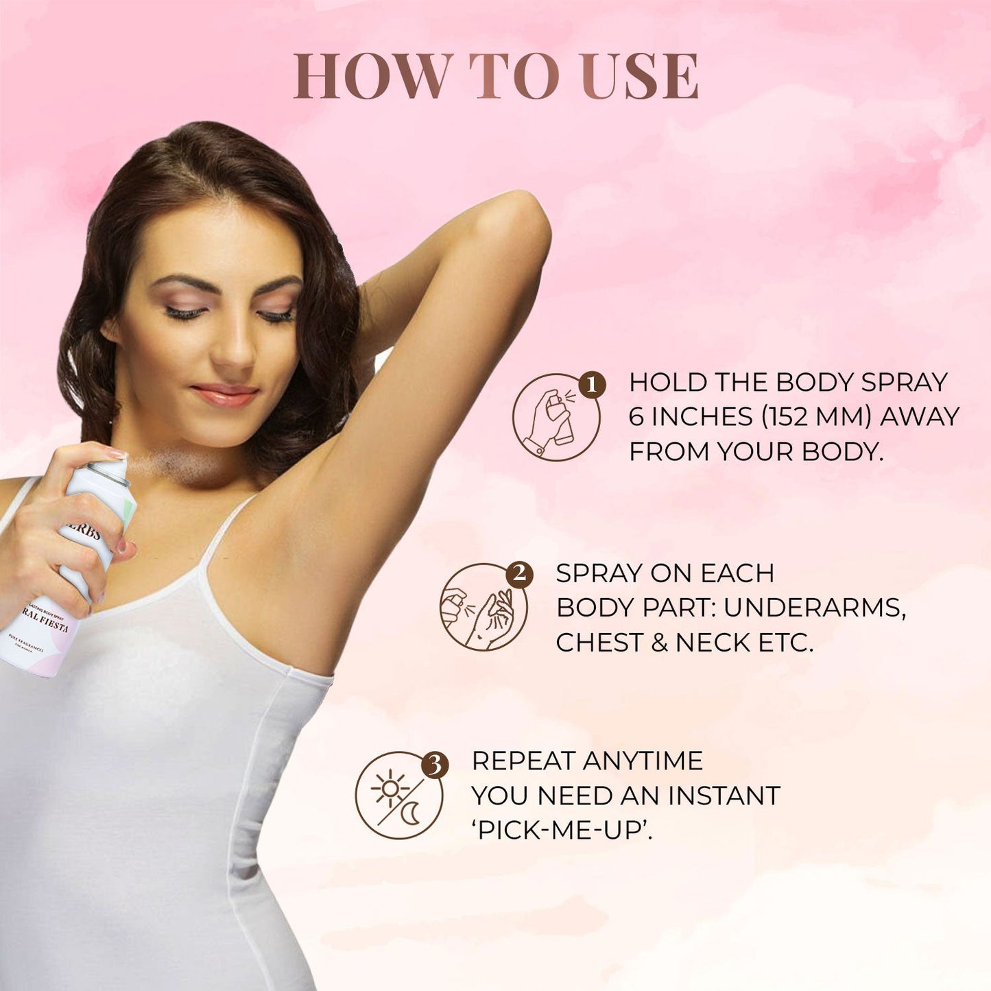 Long Lasting Floral Fiesta Deodorant Body Spray For Women 150ml