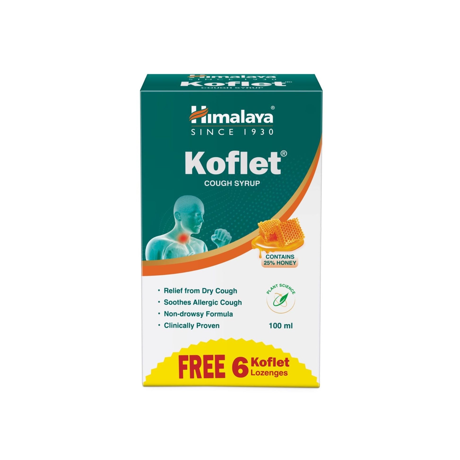 KOFLET SYRUP 100 ML + 6 LOZENGES FREE 100ml