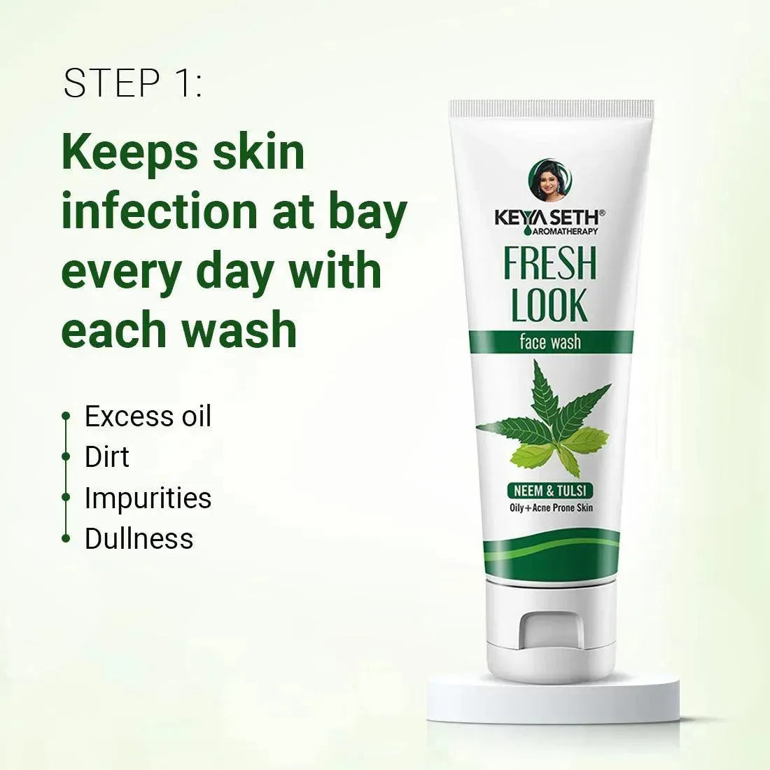 Neem Essential Skin Care Routine Kit for Oily & Acne Prone Skin for Men & Women I Facewash + Gel Moisturizer + Toner with Neem & Tulsi. 400ml