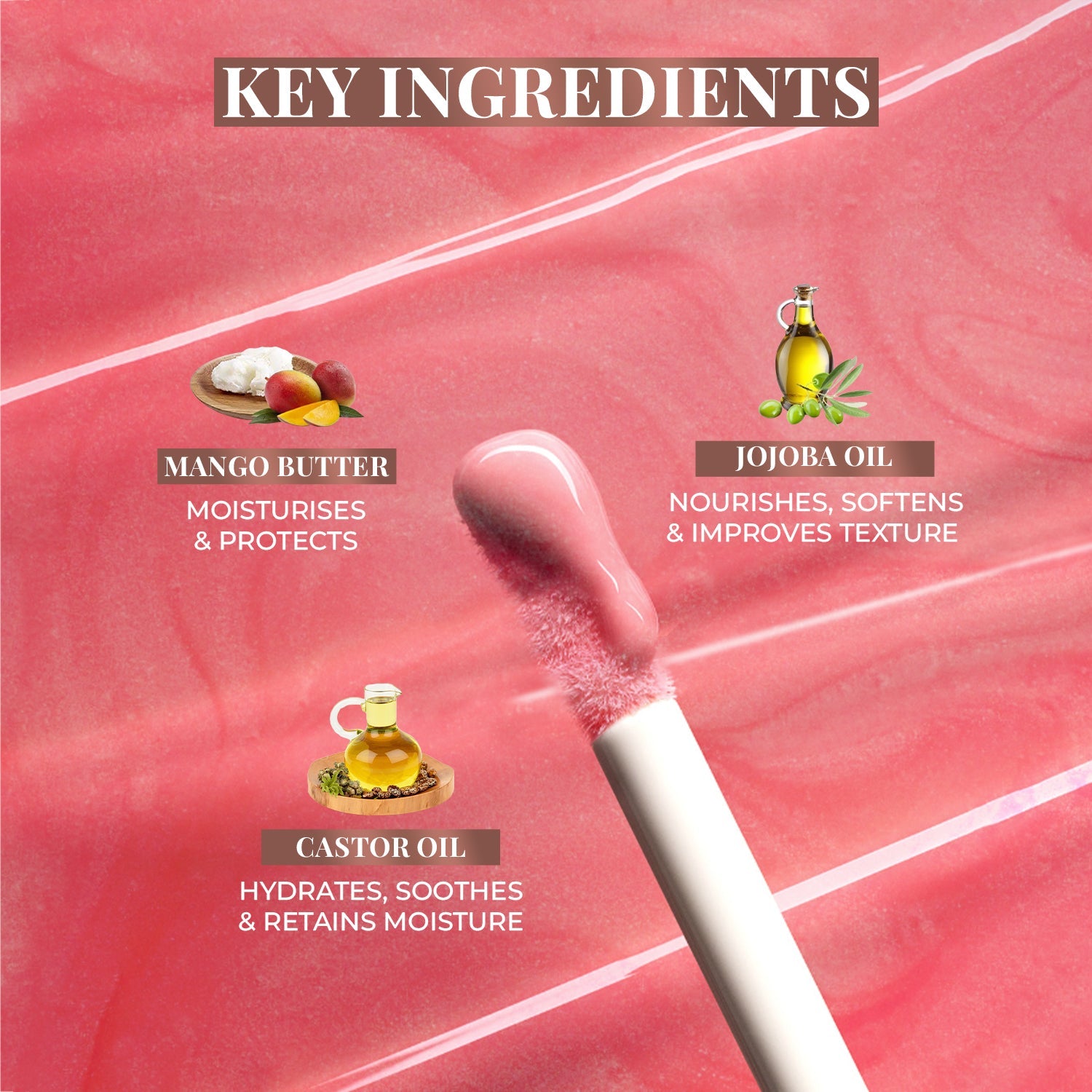 Serum-infused Lip Gloss with Mango Butter and Jojoba Oil