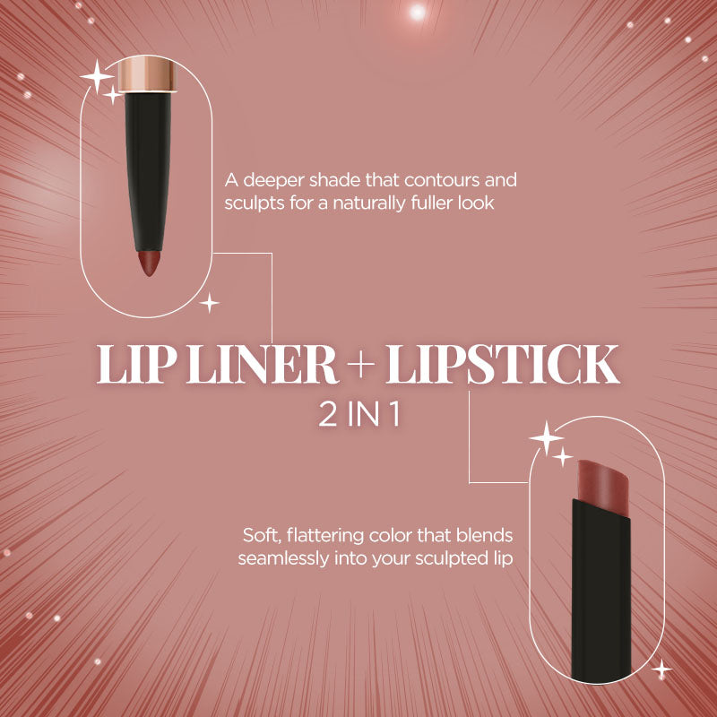 TWIN FLAME- LIPSTICK & LIP LINER DUO