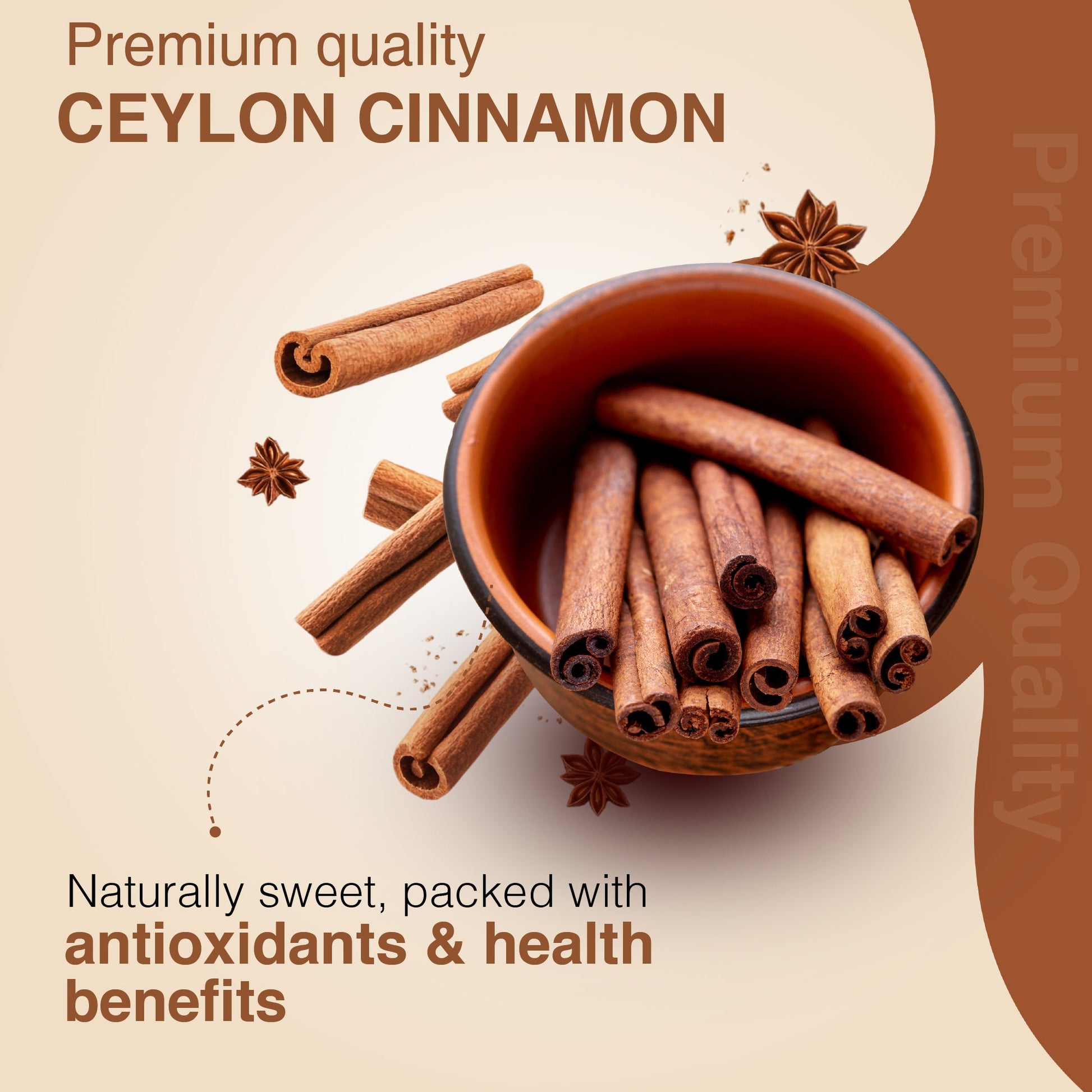 Cinnamon Tea (Phant) | Pure Ceylon Cinnamon Herbal Infusion for Digestive Health, Immunity & Metabolism | Naturally Sweet, Aromatic & Caffeine-Free Wellness Drink | Versatile for Daily Use | Net Qty: 200g 200g