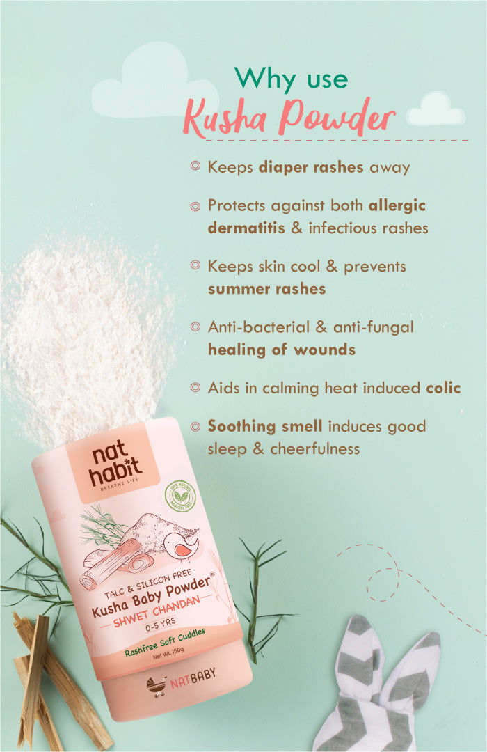 Kusha Baby Powder - Shwet Chandan 150g × 2