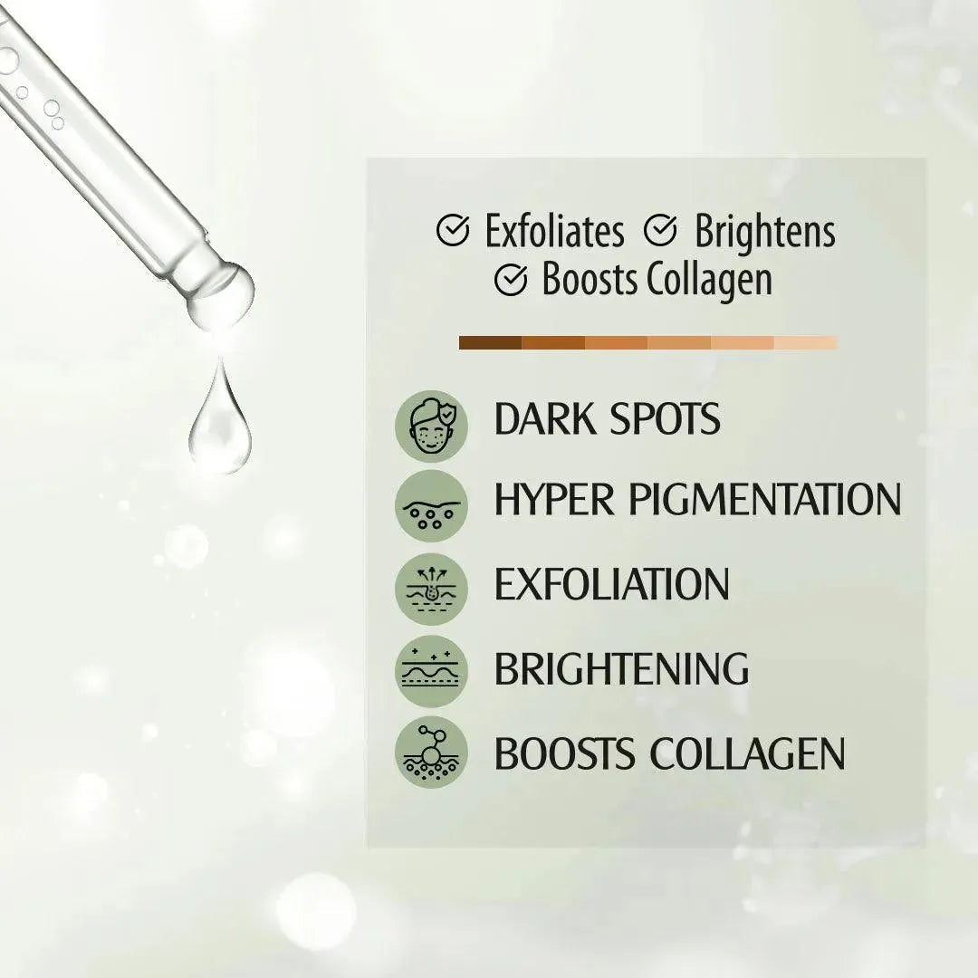 Skin Lightening Serum for Neck, Elbow, Knee & Ankle, Peptides + Glycolic Acid,Exfoliating + Brightening + Collagen Booster 30g