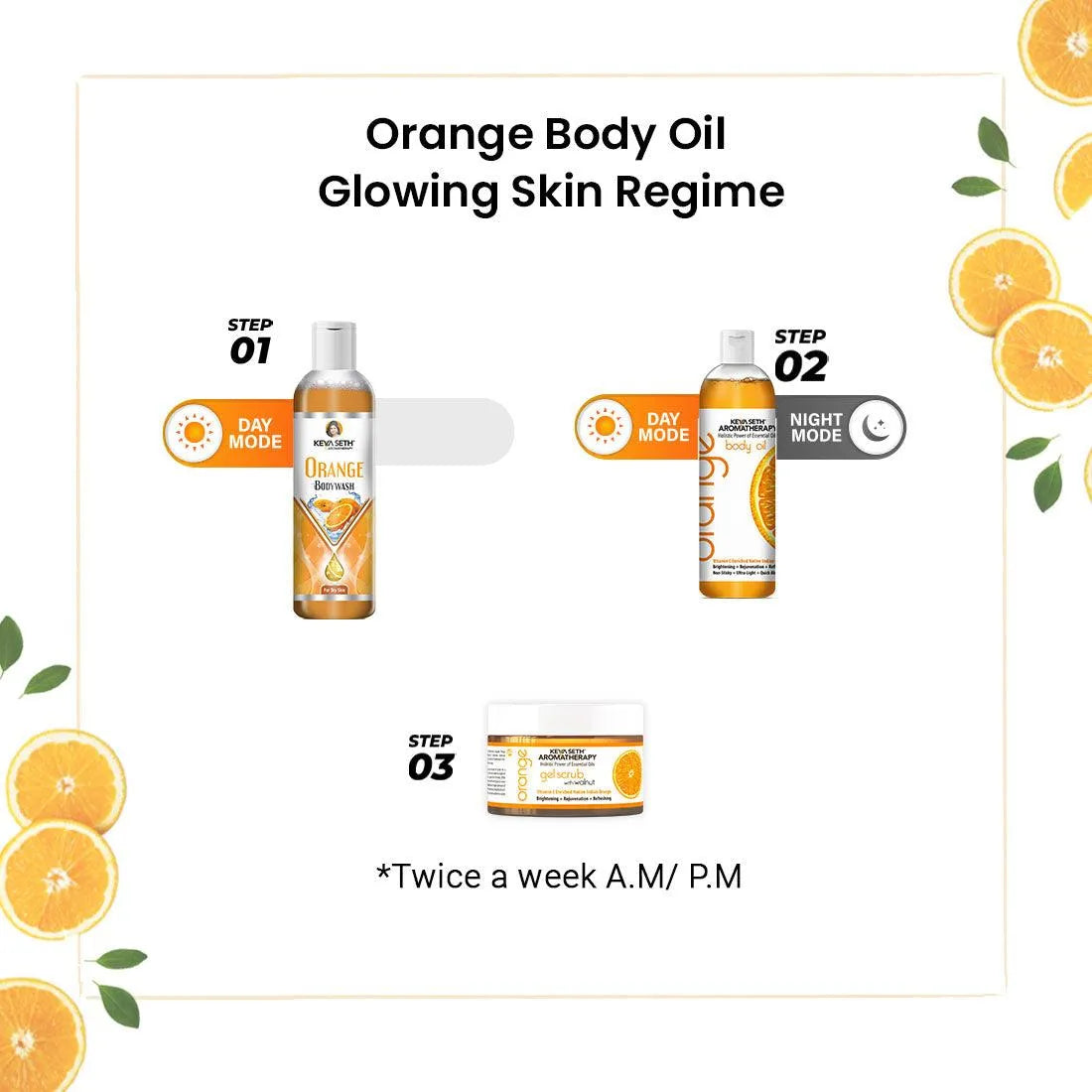 Orange Body Oil, Vitamin C Enriched, Brightening, Rejuvenating & Refreshing 200ml