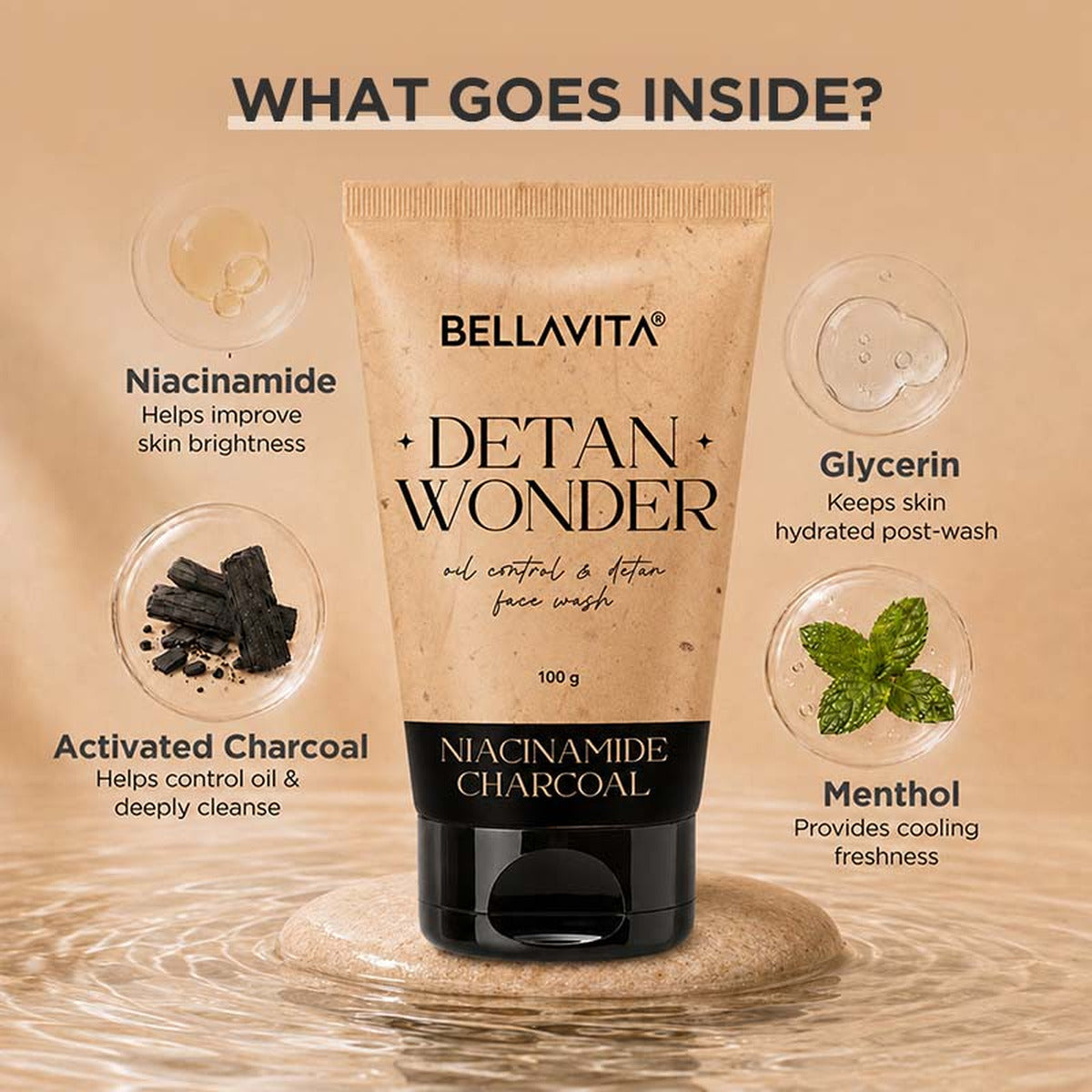 【Bella Vita Organic】 Oil Control Facewash (Pack Of 3)｜オイルコントロール 洗顔料 3本セット｜100g×3