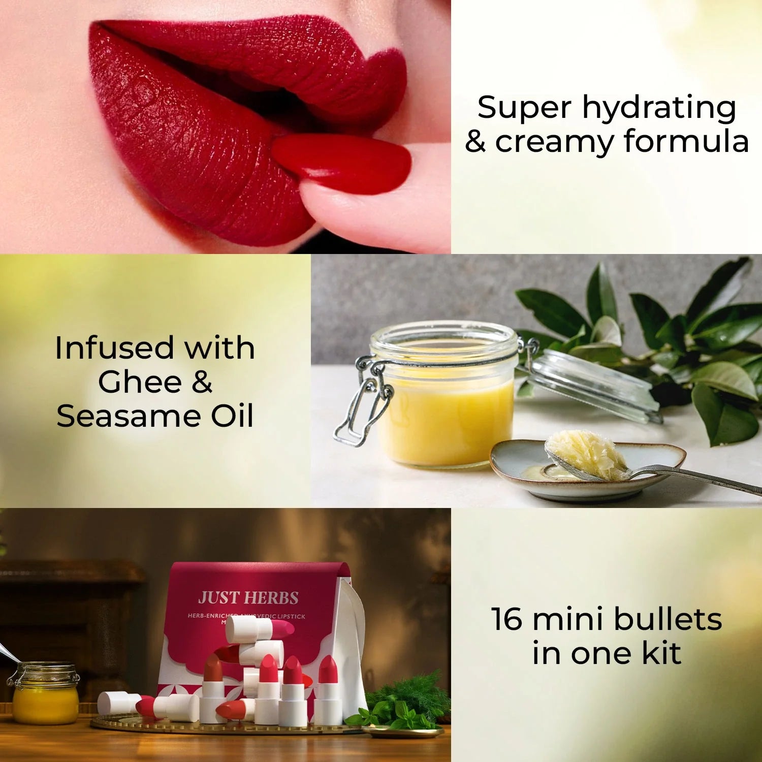 Herb Enriched Ayurvedic Lipstick Micro-Mini Kit - 8 shades