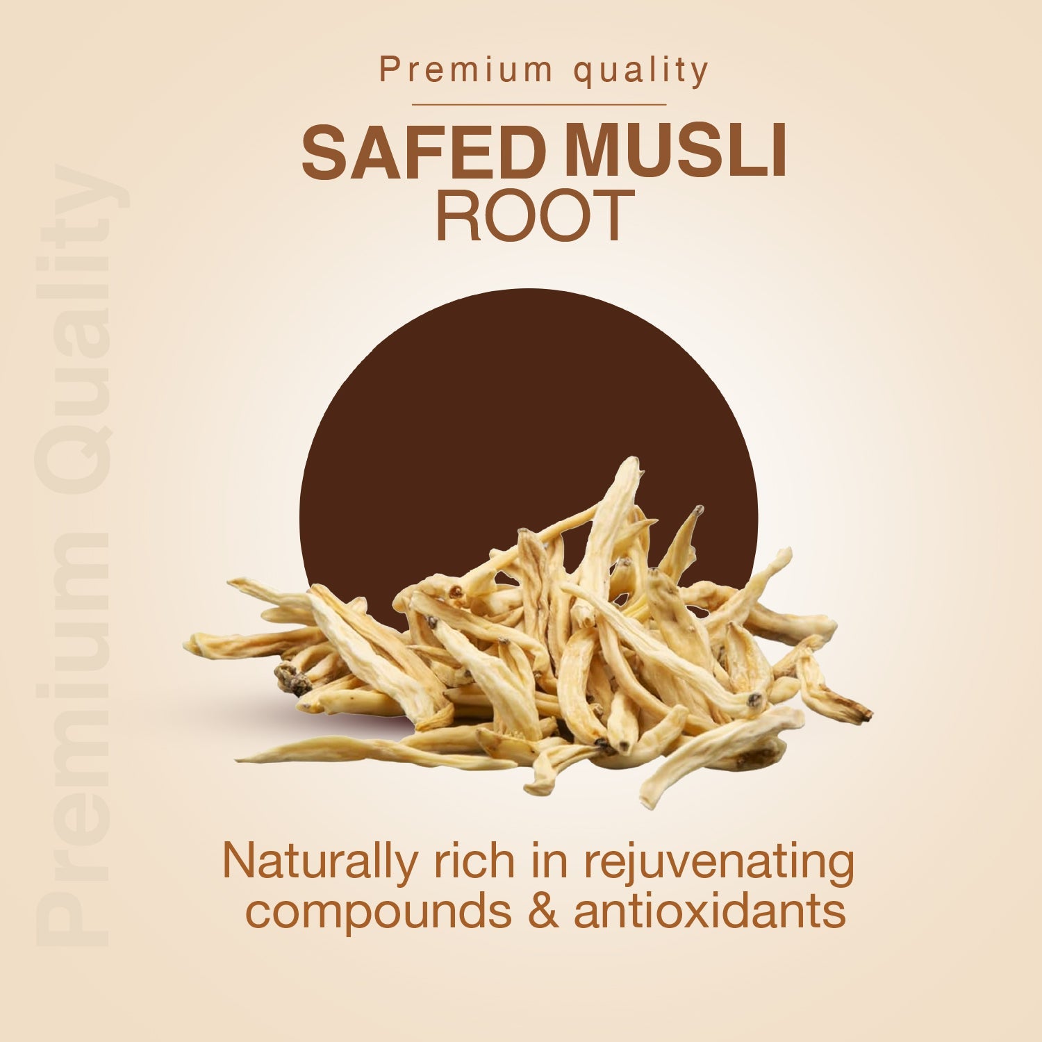 Safed Musli Powder | Pure Ayurvedic Asparagus adscendens for Strength, Stamina & Vitality | Supports Energy, Immunity & Physical Endurance | Natural Rejuvenator & Performance Booster | Net Qty: 200g 200g