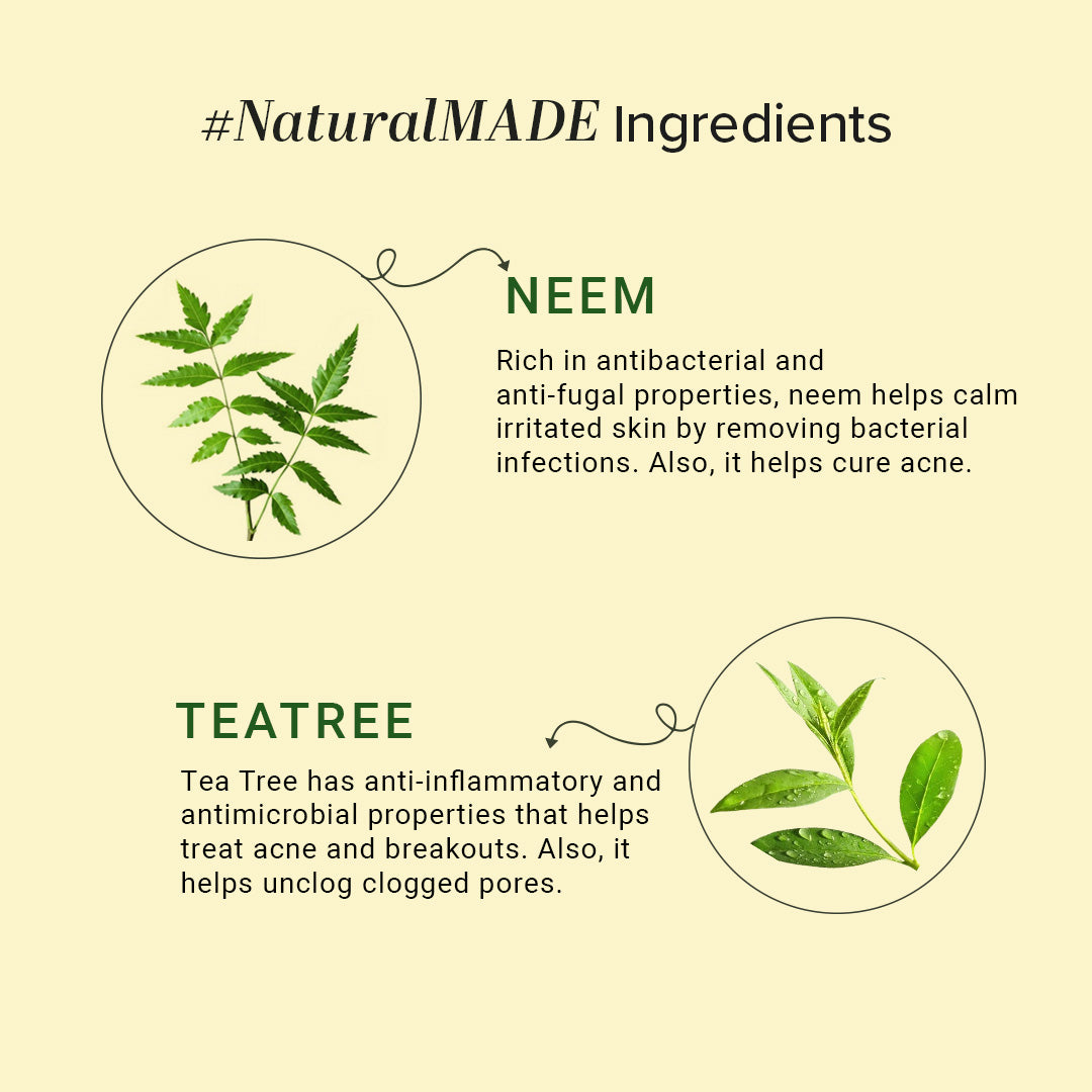 Neem & Tea Tree Face Wash SLS & Paraben Free 210ml