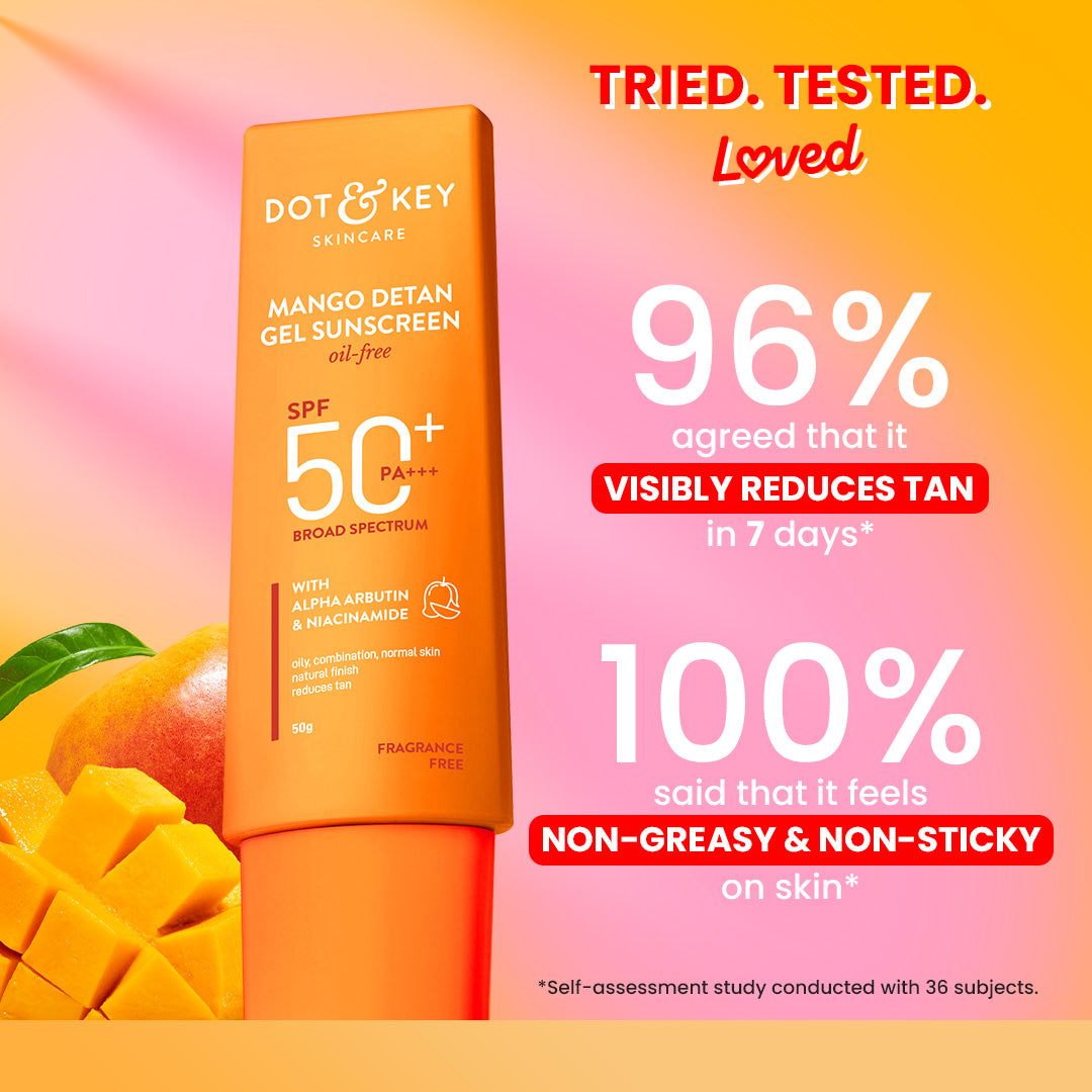 Mango Detan Sunscreen, In-Vivo Tested SPF 50+ PA++++ 50g