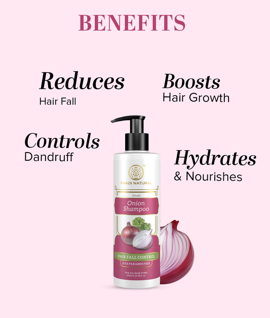 Onion Shampoo For Hair Fall Control SLS & Paraben Free 650ml