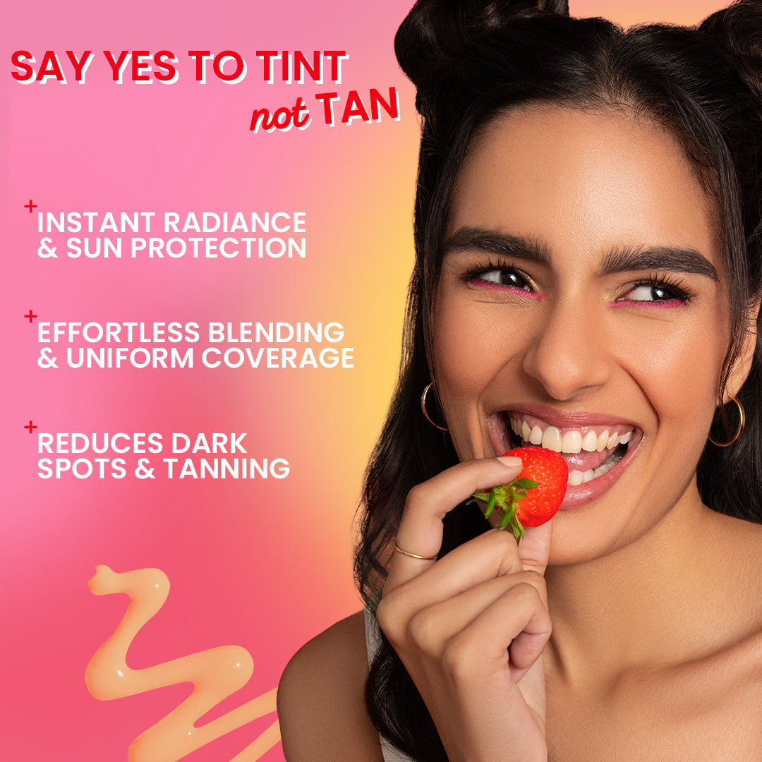Strawberry Dew Tinted Sunscreen, In-Vivo Tested SPF 50+ PA++++ 