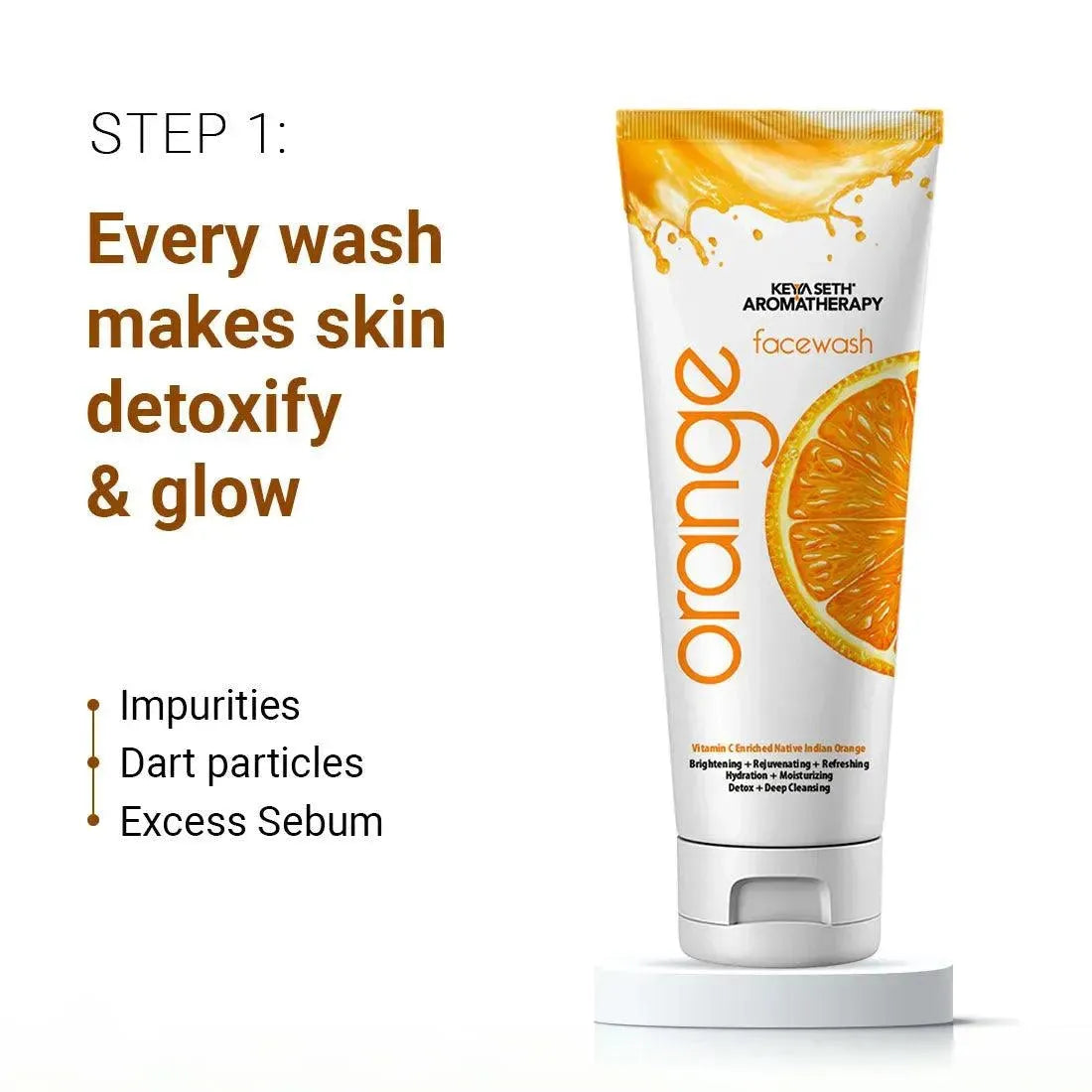 Orange Essential Skin Care Routine Kit for Glowing Skin for Men & Women I Facewash + Gel Moisturizer + Toner I Vitamin C Enriched 400ml