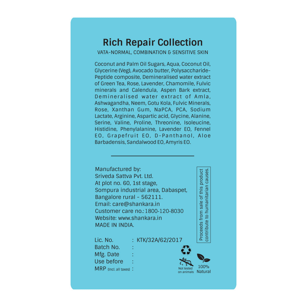 Hydrating Cleanser Rich Repair, by Shankara - 200 ml 200ml