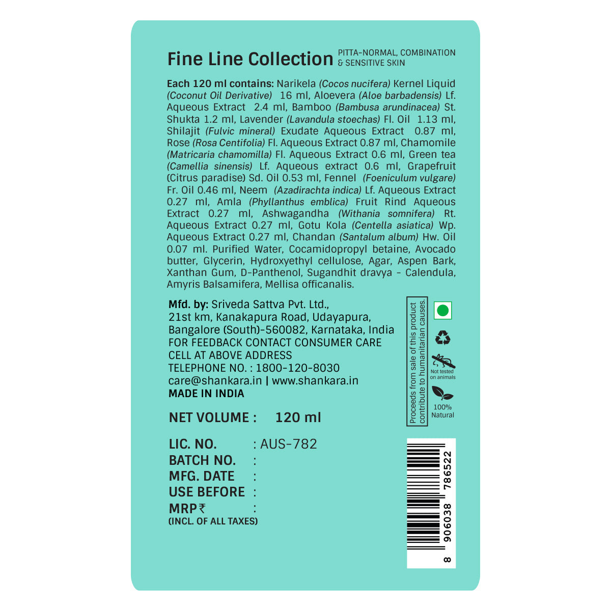 Hydrating Cleanser Fine Line by Shankara 120ml