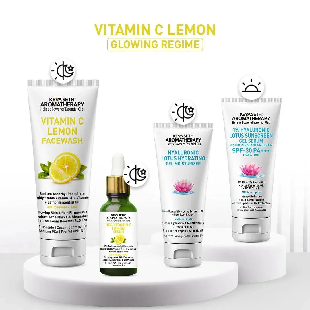 Vitamin C Lemon Facewash, Natural Glucoside Foaming, Antioxidants + AHA, Glowing Skin & Firmness, Acne Marks, Sodium Ascorbyl Phosphate + Vitamin E 100ml