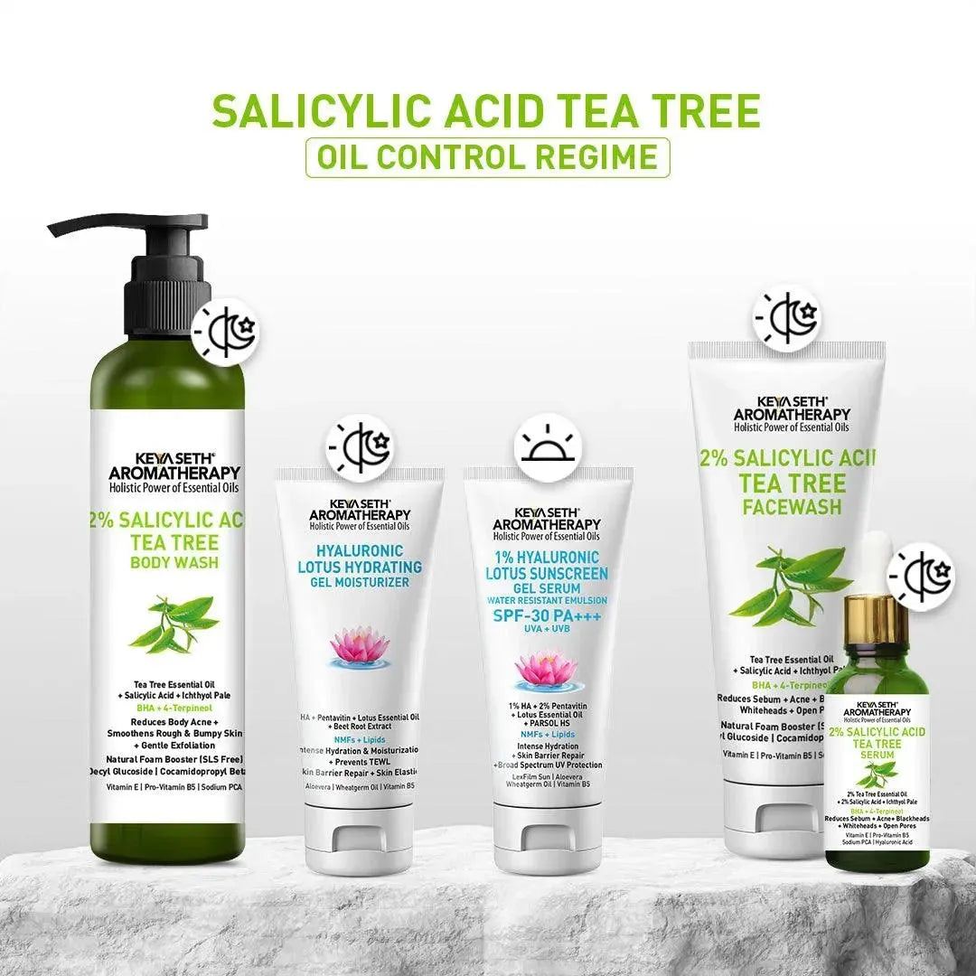 Salicylic Acid Tea Tree Body Wash, BHA + Terpineol, Body Acne & Exfoliation, Natural Glucoside Foaming, Dead Skin Removal, Ichthyol Pale, Vitamin E,B5 200ml