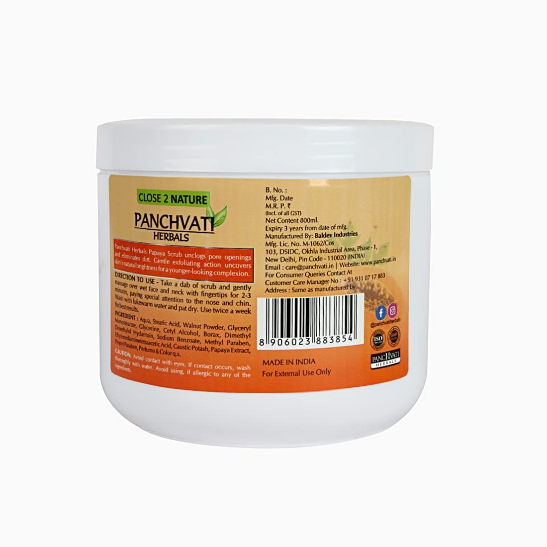 Papaya Scrub 800ml