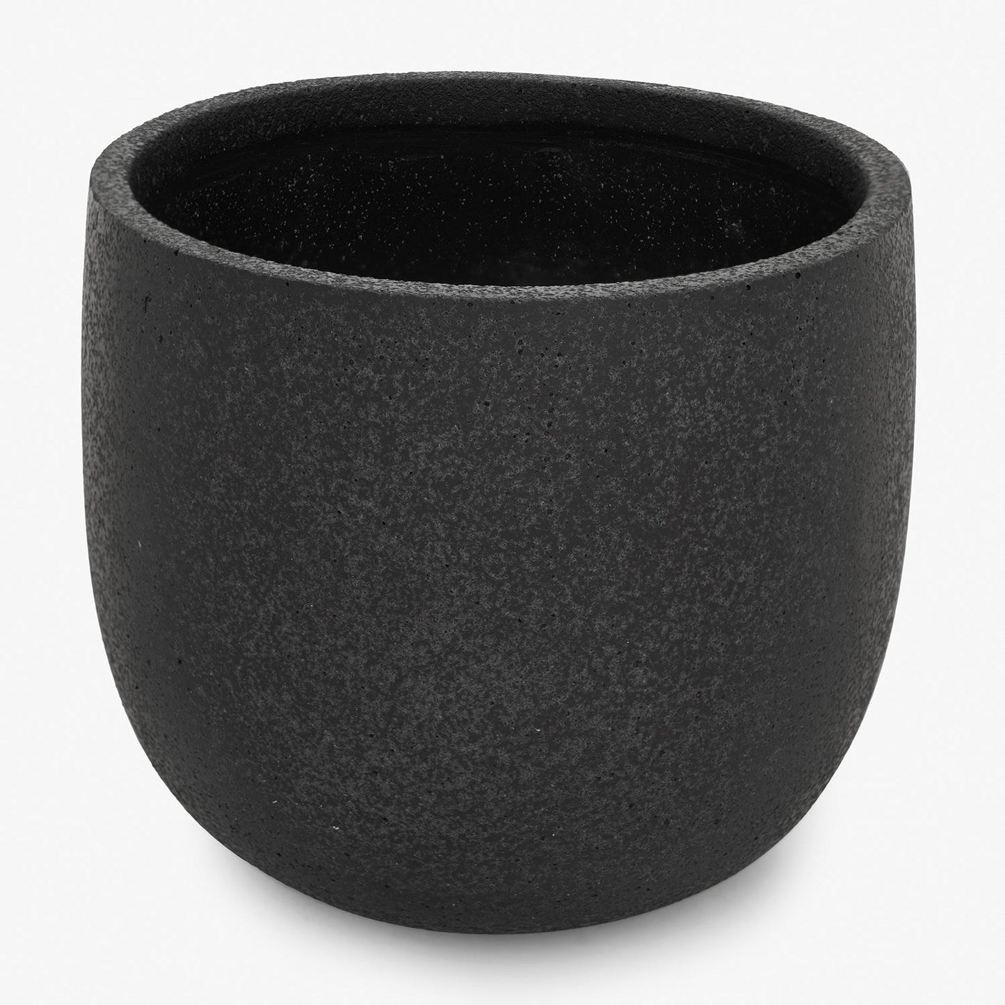 Black Polyfibre Clay Pot - Medium