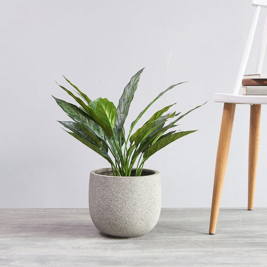 Grey Round Classic Planter - Large
