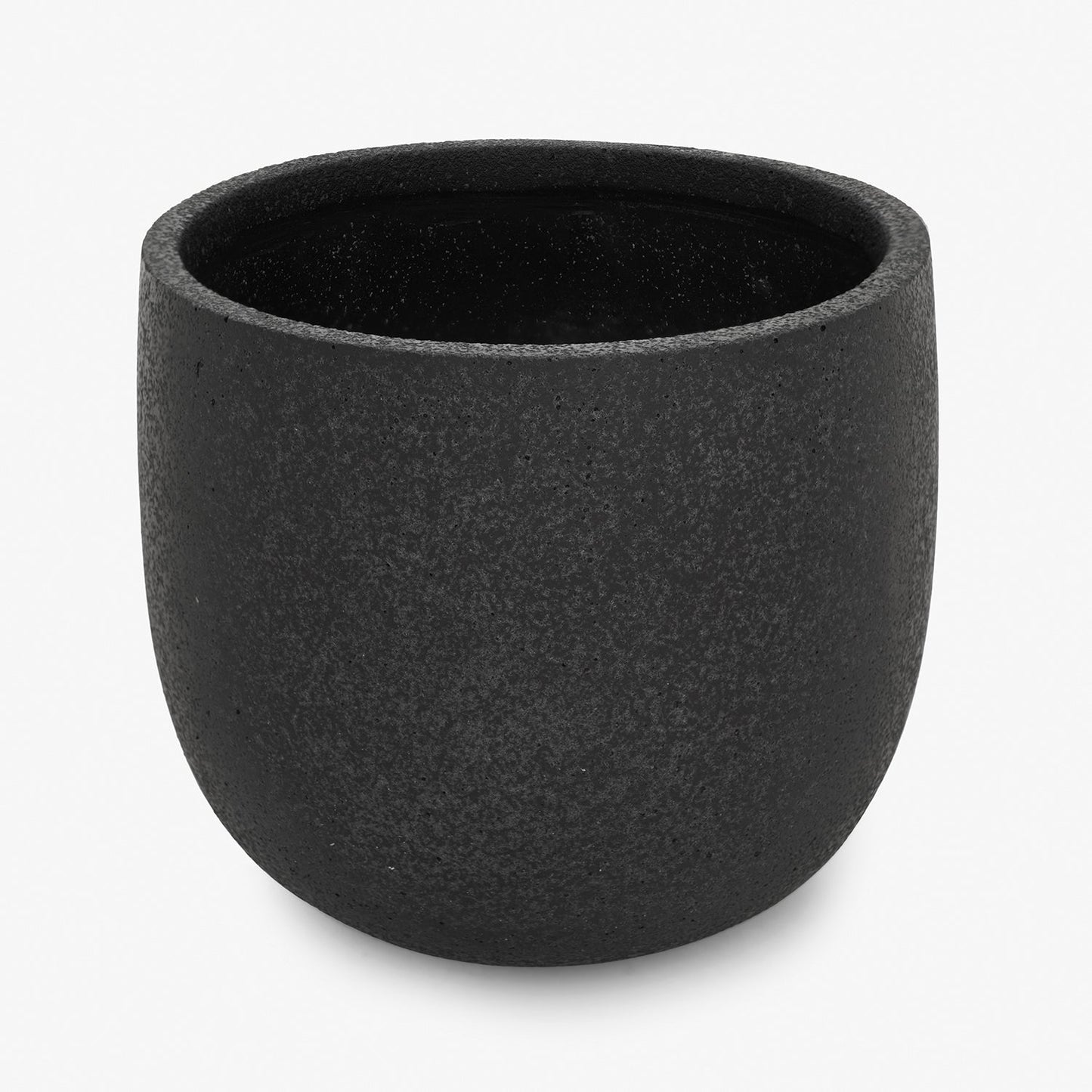 Black Polyfibre Clay Pot - Small