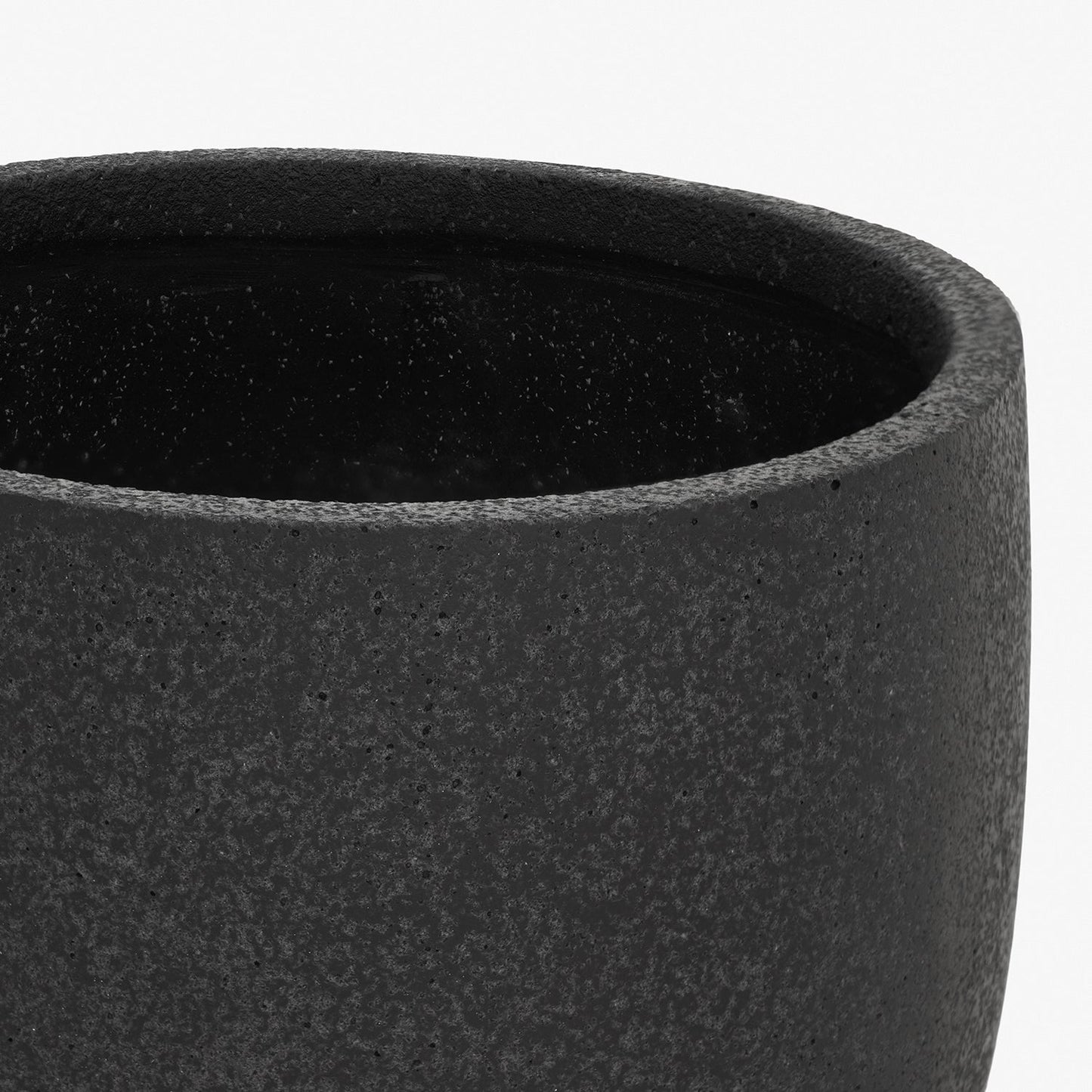 Black Polyfibre Clay Pot - Small