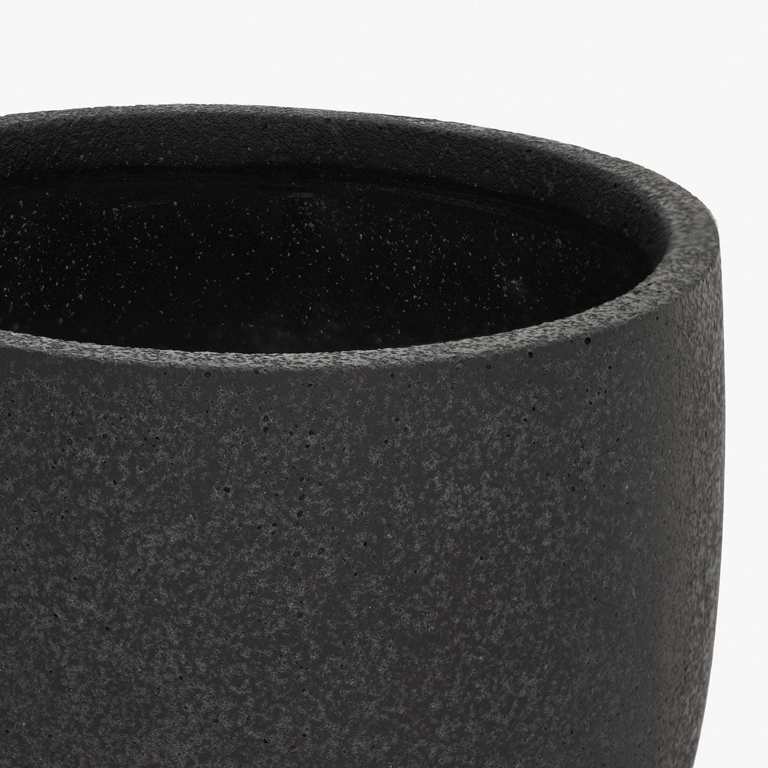 Black Polyfibre Clay Pot - Small